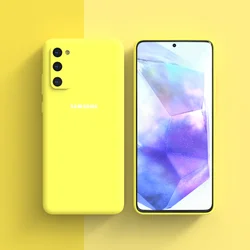 Premium Liquid Silicone Shockproof Phone Case - Ultra Soft - Touch Protective Back Cover - S26 (Yellow)