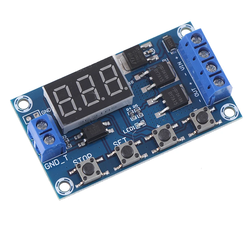 DC 6-30V Dual MOS LED Digital Time Delay Relay Switch Module Circuit Board