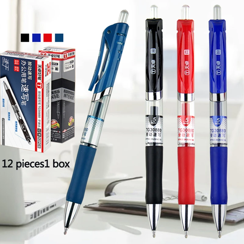 

Wholesale 12Pcs Tianzhuo Gel Pen TG30880 Student Examination Quick Drying Carbon Bullet Head 0.5mm Office Signing Pen Stationery