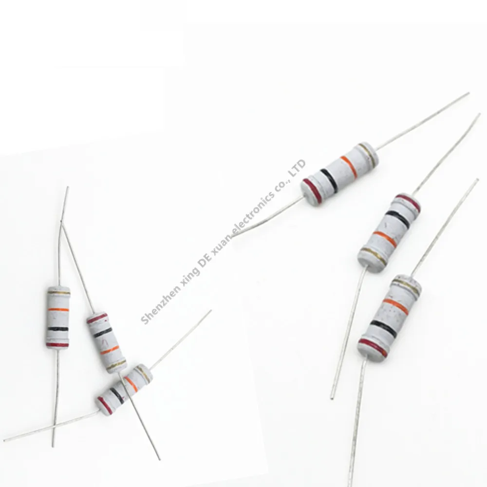 

100 шт. 3 Вт 3 Вт металлоксидный пленочный резистор 1,2 1,5 1,8 2 2,2 2,4 2,7 3 3,3 3,6 3,9 4,3 4,7 5,1 5,6 6,2 6,8 7,5 8,2 9,1 R K Ом