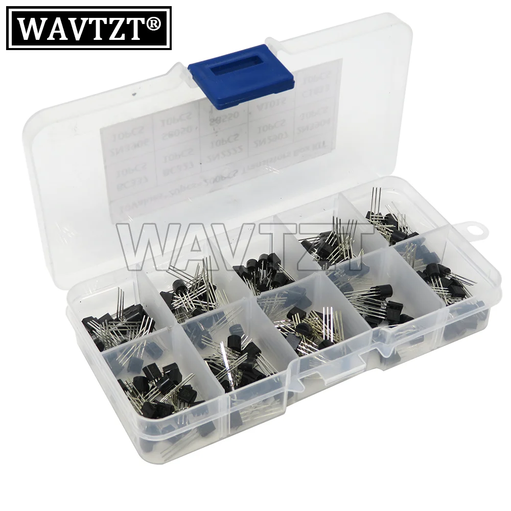 Kit Assortimento Transistor Bc337 Bc327 2 N2222 2 N2907 2 N3904 2 N3906 S8050 S8550 A1015 C1815, Confezione Transistor 10 Valori * 20 = 20 Pezzi