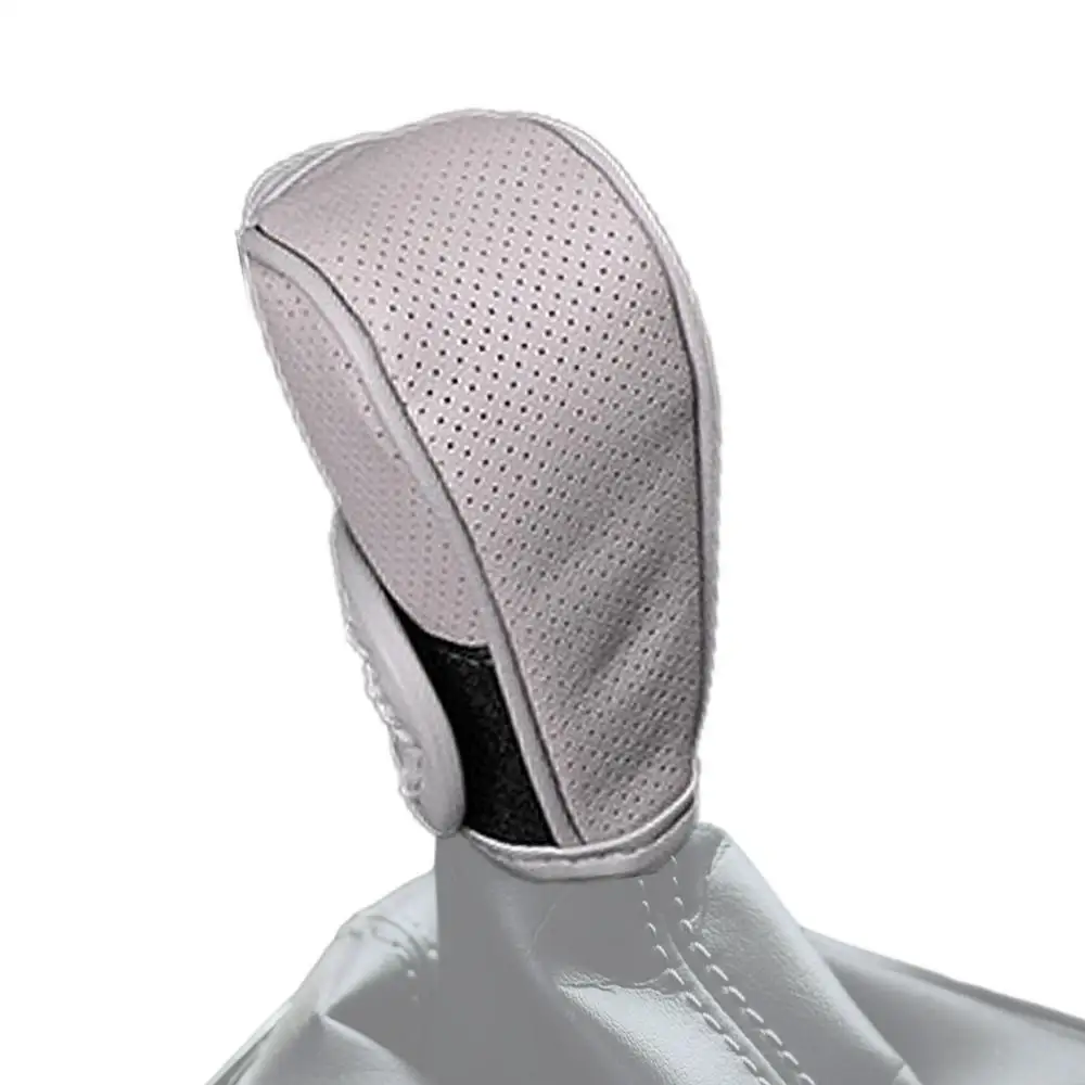 Auto Gear Shift Cover Handbrake Cover Universal PU Leather Automatic Knob Cover Car Shifter Stick Protector Decoration