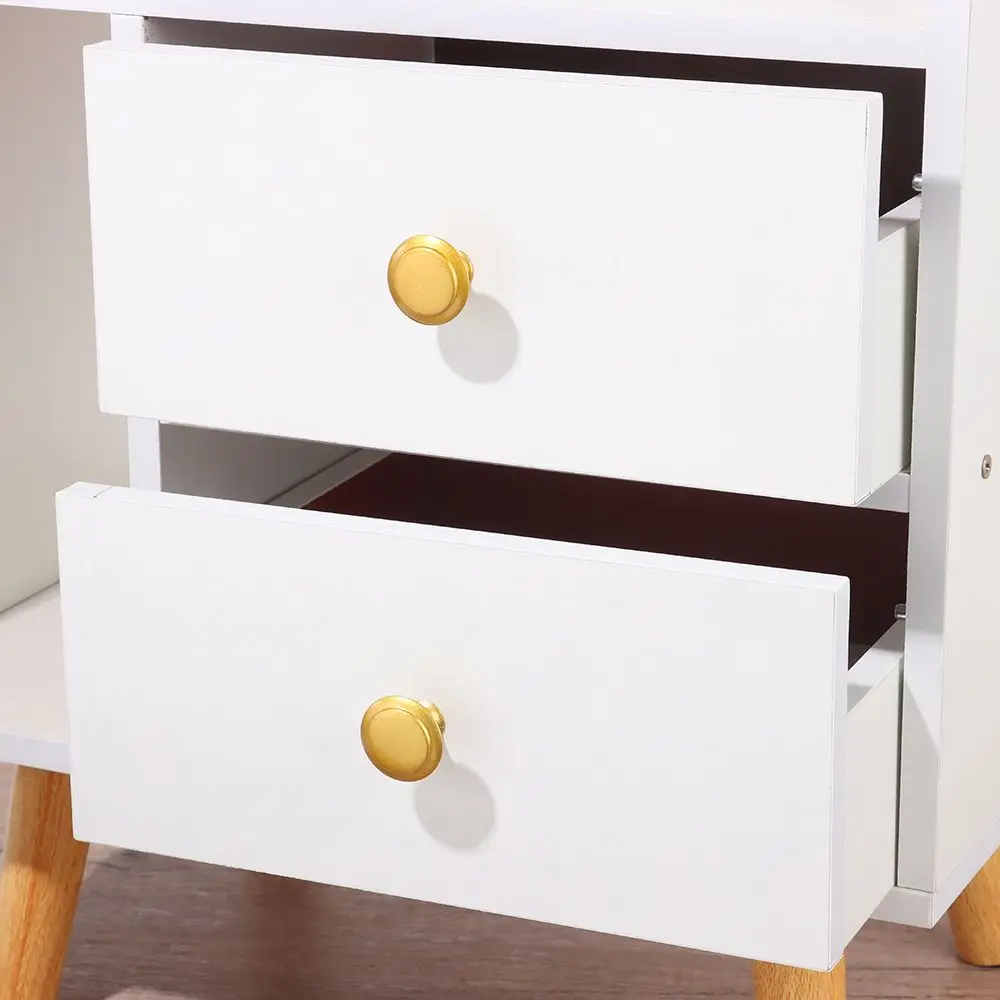 2Pcs/Set Round Shape Cabinet Drawer Knobs Kitchen Cabinet Pull Handle With Screw Wardrobe Pulls Handle White/Bronze/Gold Color furniture knobs