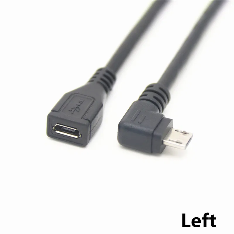 90 Degree Up Down Left Right Micro USB 2.0 Male to Female Extension Cable usb charging cable usb extension cable usb extension adapter usb cable adapter conversion cable adapter