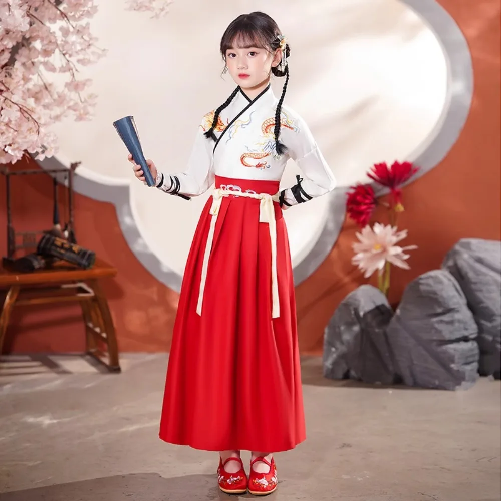 Hanfu Kids Clothes Girls Children Sets Boy Clothing Cosplay Costumes Kung Fu Party Stage Show Vintage Chinese Traditional Dress 3