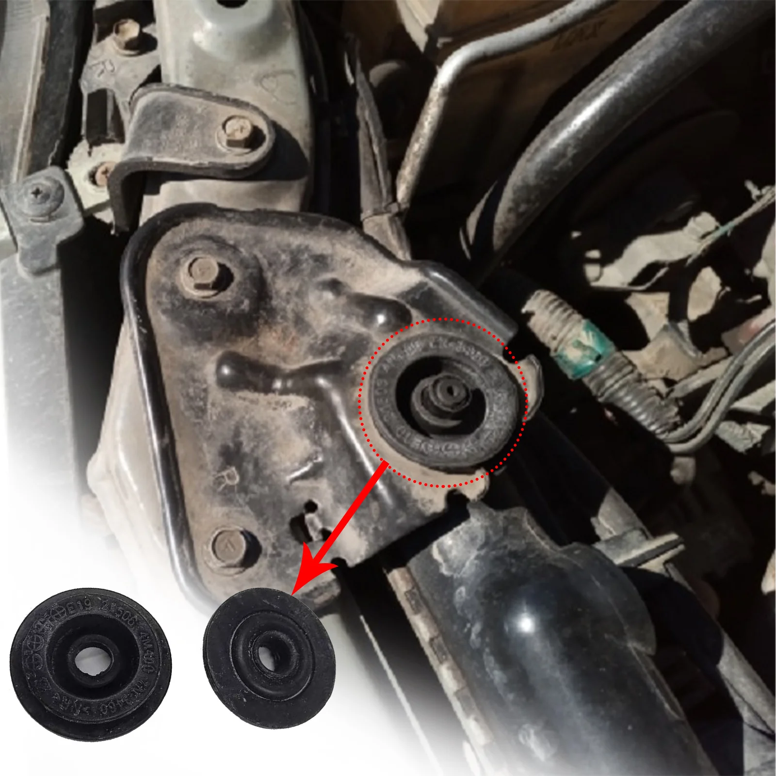 Car Radiator Bracket 1 Pair Mount Rubber Radiator Bushing Mounting Bracket For Nissan X-Trail T30 T31 T32 Rogue S35 NSB-048 21506-4M400 21507-4M400