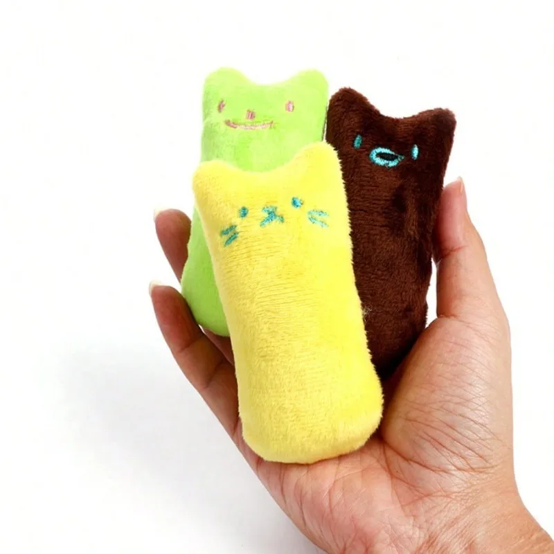 Cat Toy Plush Catnip Chewing Teeth Care Scratches with Attached Noise Paper Anti Bite Suitable for Teasing Cats To Play