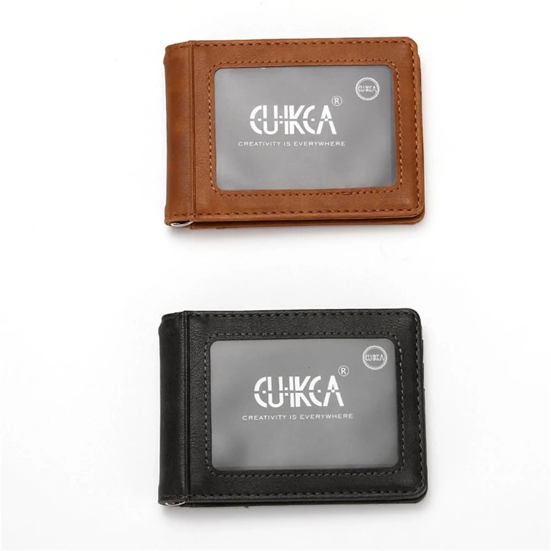 

Stylish and Practical PU Wallet Money Clip Blocking Card Holder for Fashion Men