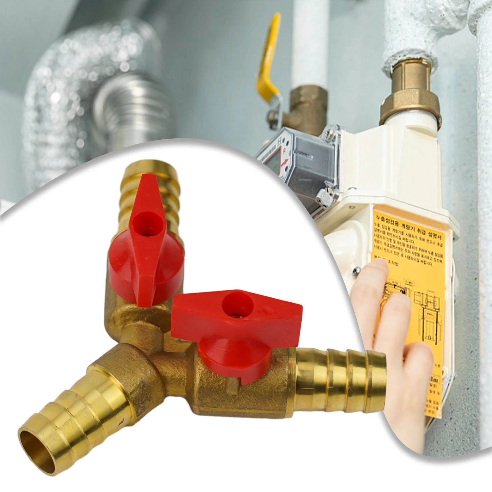 Heavy duty Brass made 12mm Hose Y 3Way Ball Valve for Fuel Air Water Gas for Plumbing Fittings and Pneumatic Fittings 4