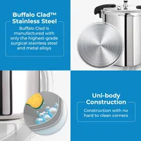 Pressure Cooker 21 Qt Stainless Steel - Large Canning Pot with Lid for Home, Commercial Use - Easy to Clean Any Stove Top 2