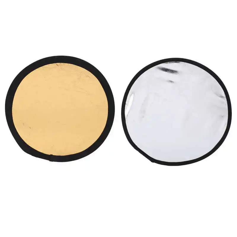 가벼운 라운드 사진 반사판 접이식 탄성 스틸 스프링 프레임 2 in 1 Reflector for Portrait Photography for Portrait
