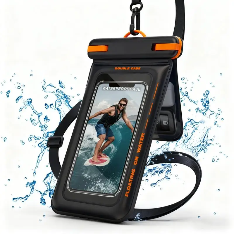Enhanced Waterproof Phone Pouch with Floating Lanyard