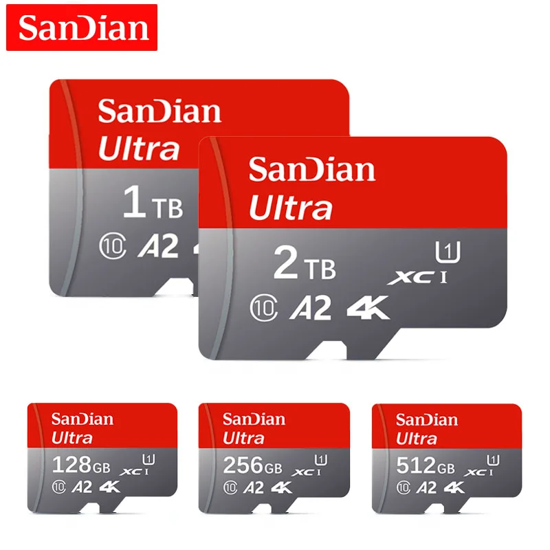 Memory Card 2TB Micro TF SD Card 512GB 256GB 1TB Class 10 Mini SD 128GB For Samrtphone/PC/Cam
