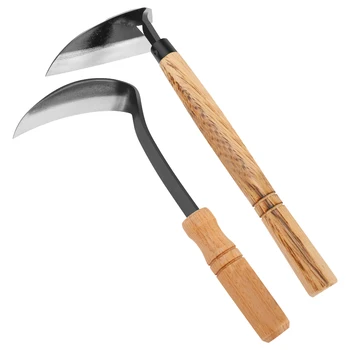 2PCS Steel Weeding Sickle Set 1