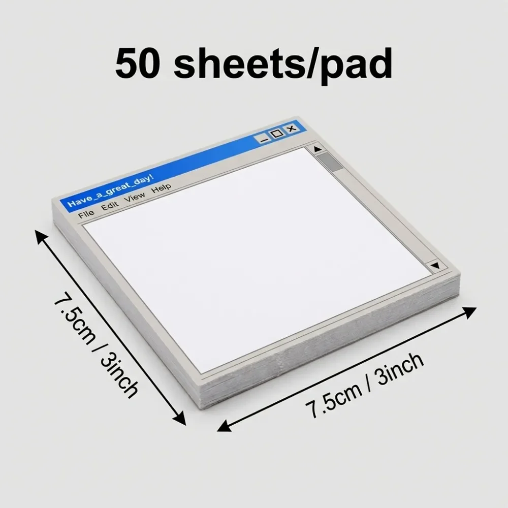 Vintage-Style Sticky Notes Set - 200 Sheet Memo Pads for Desk Decor & Scrapbooking Gift