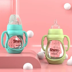 Biberones para bebé, botella de alimentación de calibre ancho, multifuncional, para beber leche y agua, biberón de doble uso con pezón