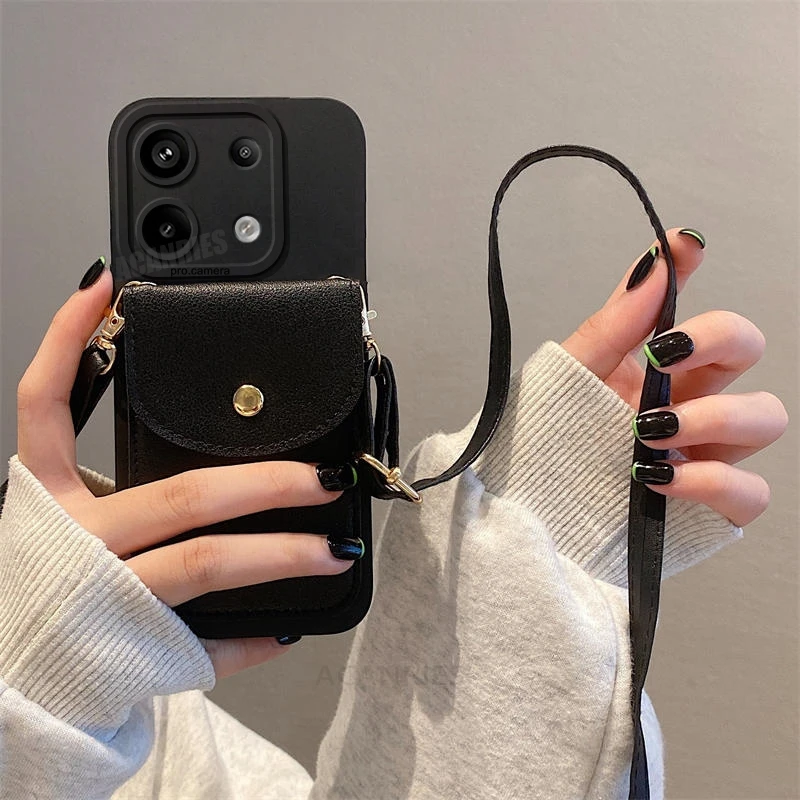Enhanced Card Holder Crossbody Lanyard Silicone Case