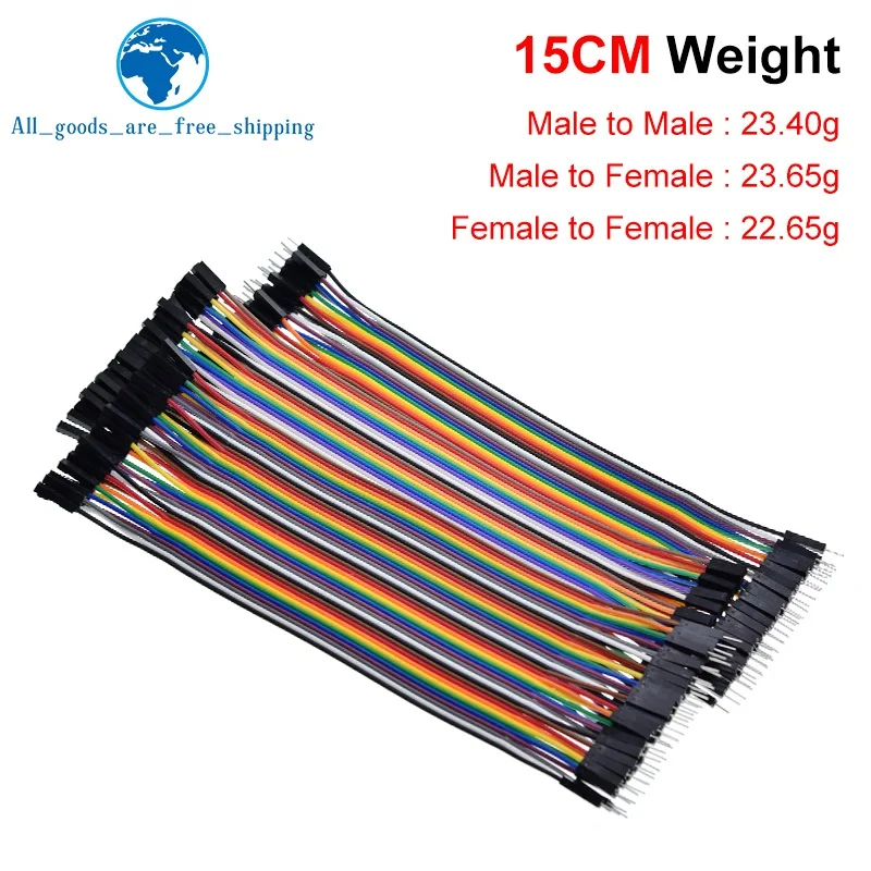 Versatile Multi-Length Jumper Wire Set - Male, Female Connectors for Electronics Prototyping
