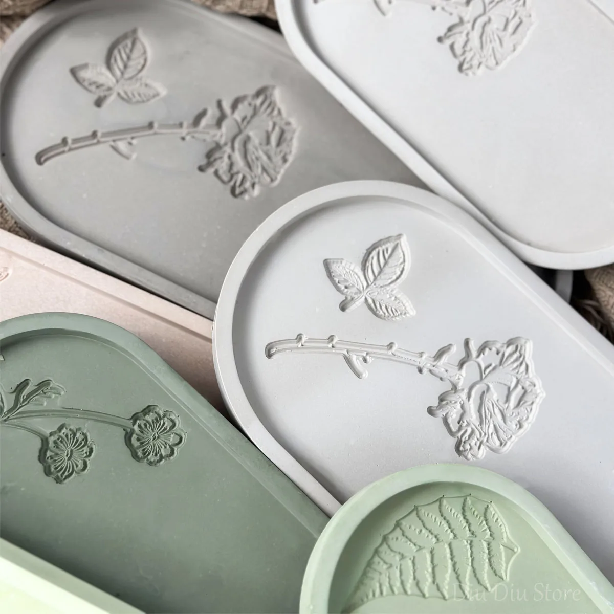 Silicone Mold DIY Silicone Tray Mold Coaster Epoxy Resin Polygon Oval Desktop Storage Cup Mat