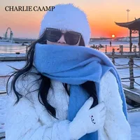 Winter Scarf For Women Warm Cashmere Scarves Hijab Solid Windproof anti-cold Lady Shawl Wrap Female Pashmina Bandana Head Scarfs