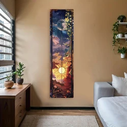 Enchanting Sun & Moon Tapestry with Butterfly Design - Black and White Wall Art for Living Room or Bedroom Decor (GHYX(357))