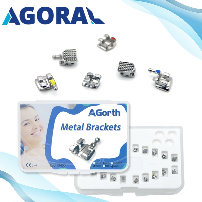 20 ชิ้น/เซ็ตทันตกรรมจัดฟัน MINI วงเล็บวงเล็บ Monoblock โลหะ 345 ตะขอ 022 สล็อต Roth MBT จัดฟันอุปกรณ์เสริม 1