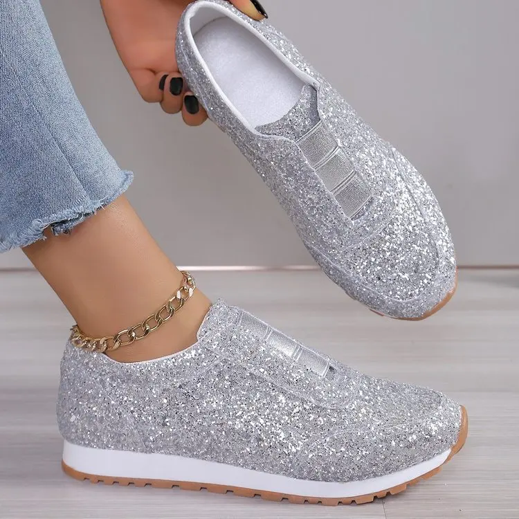 Bequeme Goldene Leichte Walking Toning Schuhe Für Damen_voghion.com