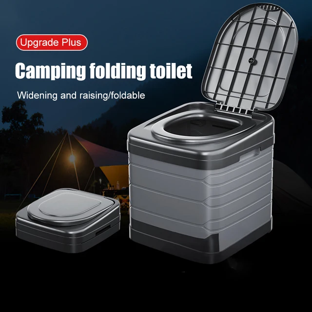 70L Portable Foldable Toilet Trash Can Storage Box Easy Cleaning for Camping Self-driving Travel Reusable Multifunction Bedpan 1