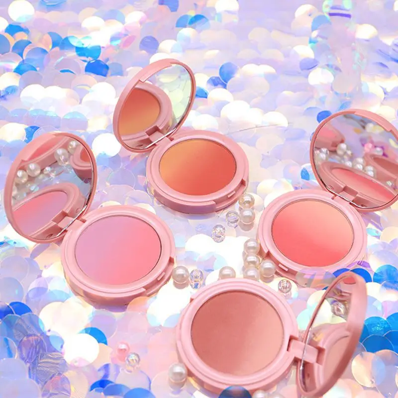

NOVO Gradient Blush Pallete 4 Color Peach Face Mineral Pigment Cheek Blusher Powder Makeup Contour Shadow Pink Blusher Cosmetics