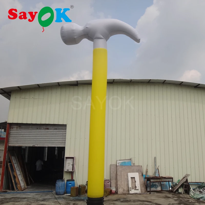 

5m Inflatable Hammer Rip-stop Nylon Cloth Air Dancer With Air Blower, Inflatable Air Dancer For Advertising,promotion Show