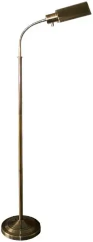 

402051-07 Natural Daylight Battery Operated Cordless Floor Lamp, Antique Brass Queen anne bedside table Gold crystal floor lamp