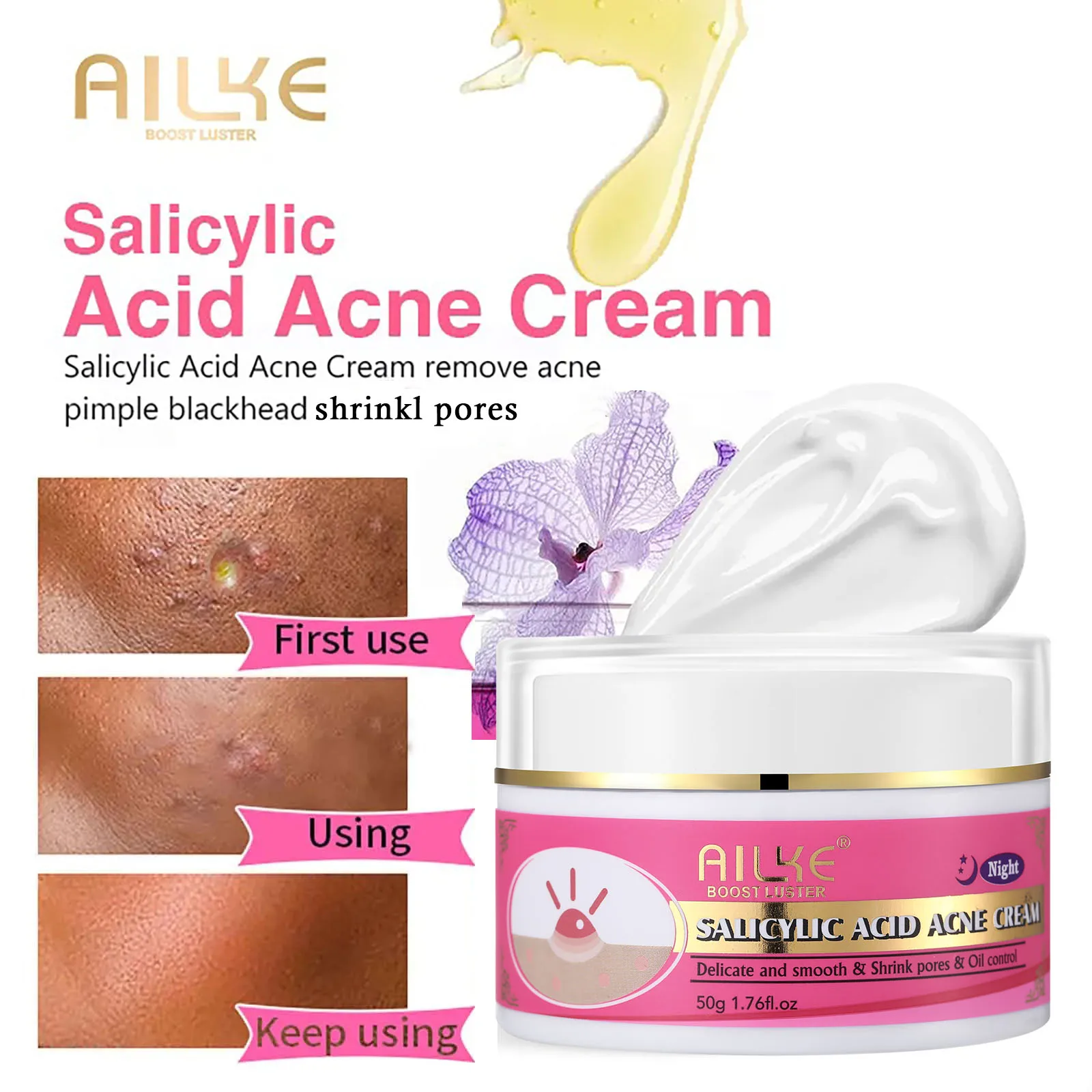 AILKE AHA Organic Skin Glowing Set, Whitening Lotion, Reduce Dark Spots, Clarify, Cleaning, Moisturizing, for All Skin Types 5