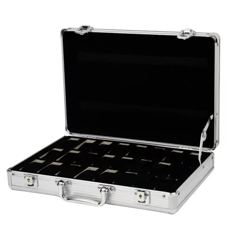 Watch Storage Box 6/10/12/24 Girds Luxury Aluminum Alloy Pattern Collection Display Gift Boxes
