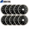 SHDIATOOL 10pcs Super-Thin Diamond Turbo Blades Cutting Ceramic Tile Granite Disc Saw Blade Cutter Marble Diameter 4" 4.5" 5"