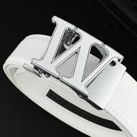 High Quality 2025 Hot W Letter Luxury Men White Designer Fashion Belt Wide Casual Business Classic Waist Strap Ceinture Homme