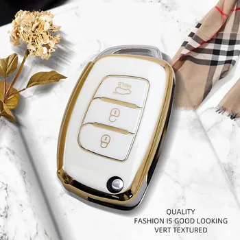 Copertura della cassa chiave dell'automobile pieghevole TPU per Hyundai IX35 I20 IX25 IX45 I10 I20 I30 Elantra Solaris Sonata Santa Fe Sport Tucson portachiavi