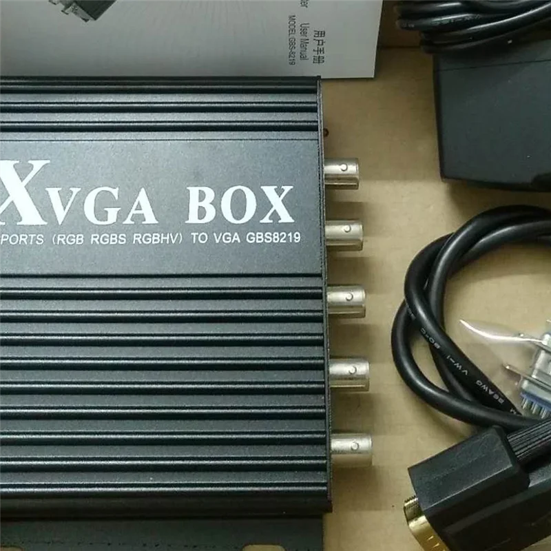 GBS-8219 산업용 비디오 컨버터, XVGA BOX RGB-VGA 비디오 컨버터, EU 플러그