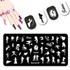 DISNEY Cartoon Face Nail Stamping Plates Little Hand Nail Stamp Long Dress Princess Nail Art Design Cute Ear Nail Stamping #009 6