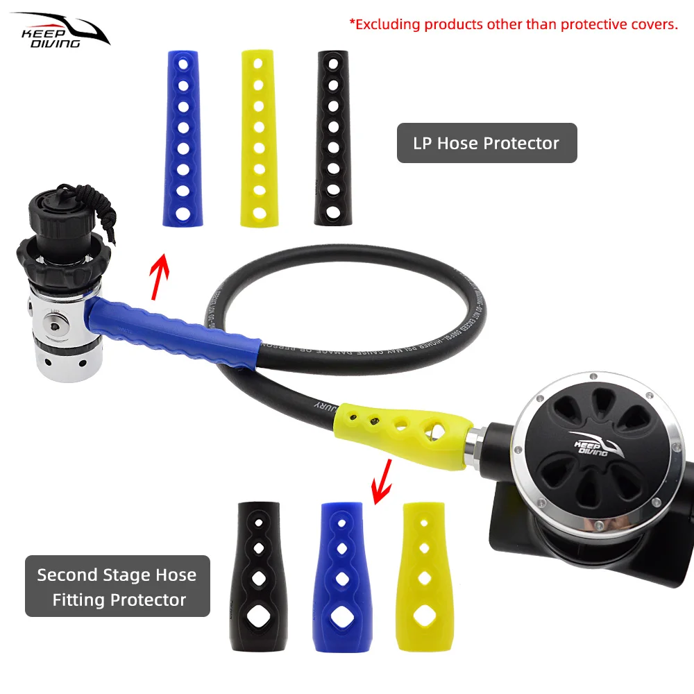 Couvercle de protection de tuyau de régulateur de plongée sous-marine, 1 pièce, 2ème étage/LP, manchon de protection ventilé Portable en PVC, accessoires de plongée
