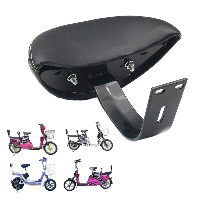 Electric Bike Rear Seat Backrest Support Saddle Backrests Leather Back Seat Child Safety Rest Cushion Pad for E-Bike Motorcycle