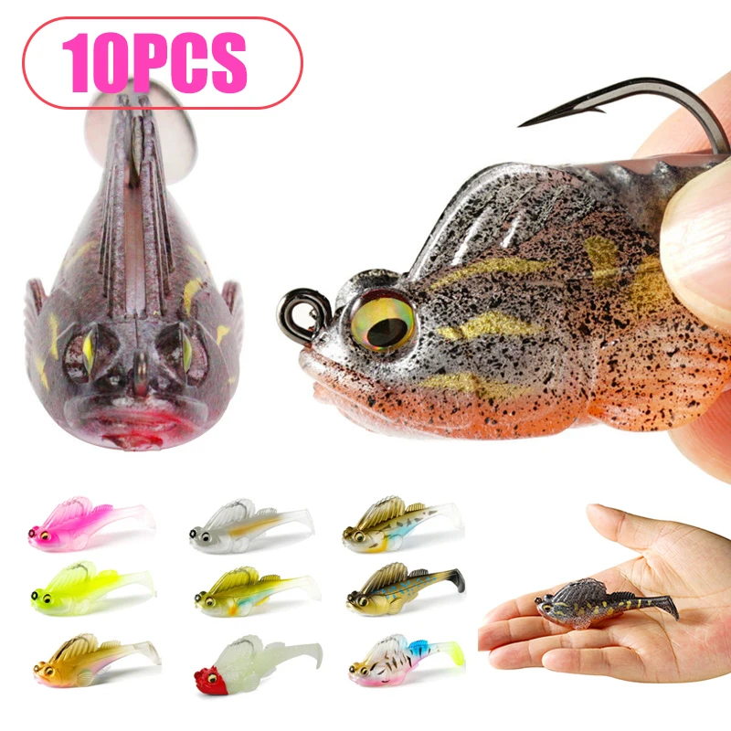 

10pcs 7/10/14/20g Topline Tackle Soft Bait Dark Sleeper Soft Silicone Bait Fishing Lure Kit Swimbait Sport Fishing Set Of Wobble