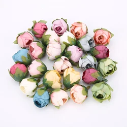 10 - Piece Set of Rose Tea Buds Artificial Silk Flowers - 10pcs (Multicolor)