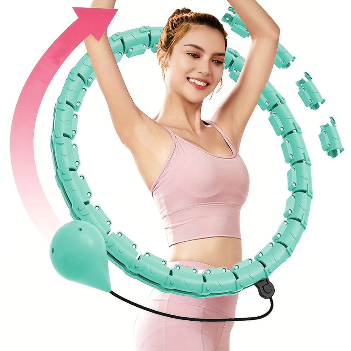 21/24/27/30 Knots Weighted Hula Circle 2 in 1 Adjustable