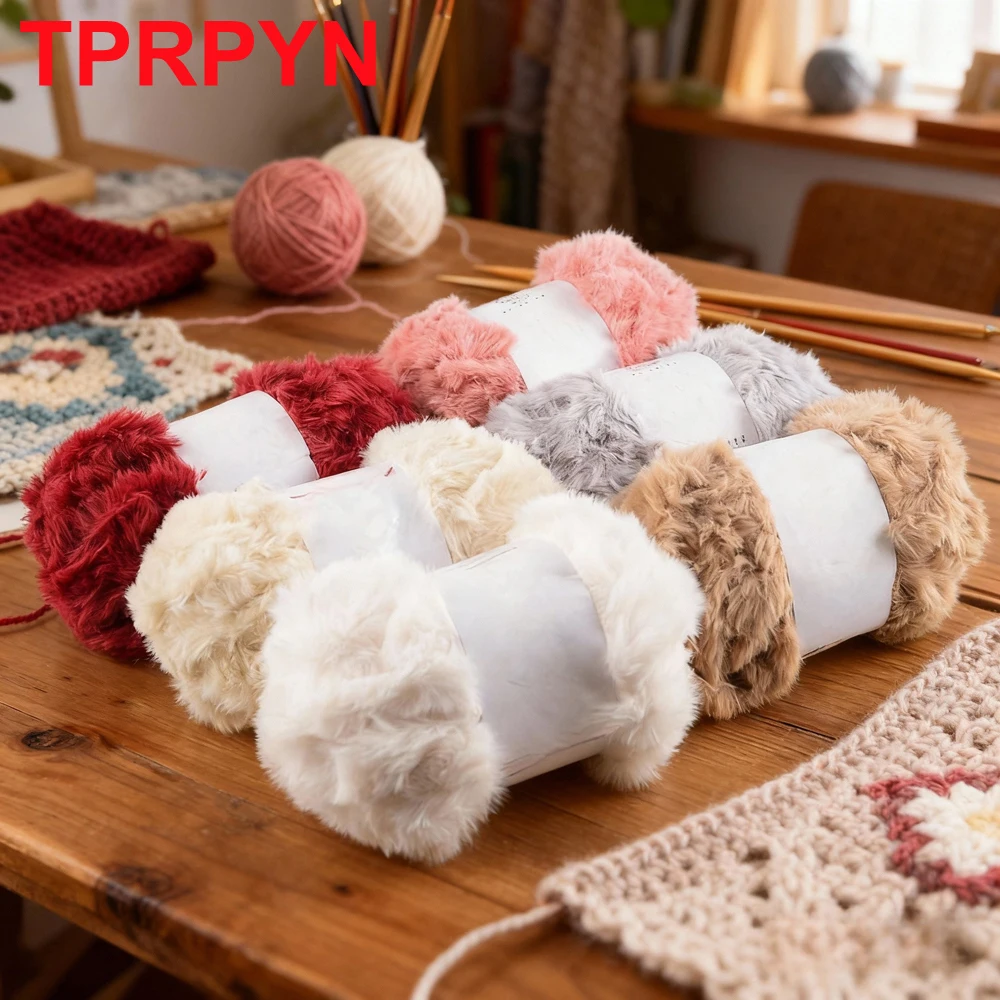 1Pc 100g Super Chunky Fur Yarn for Hand Knitting