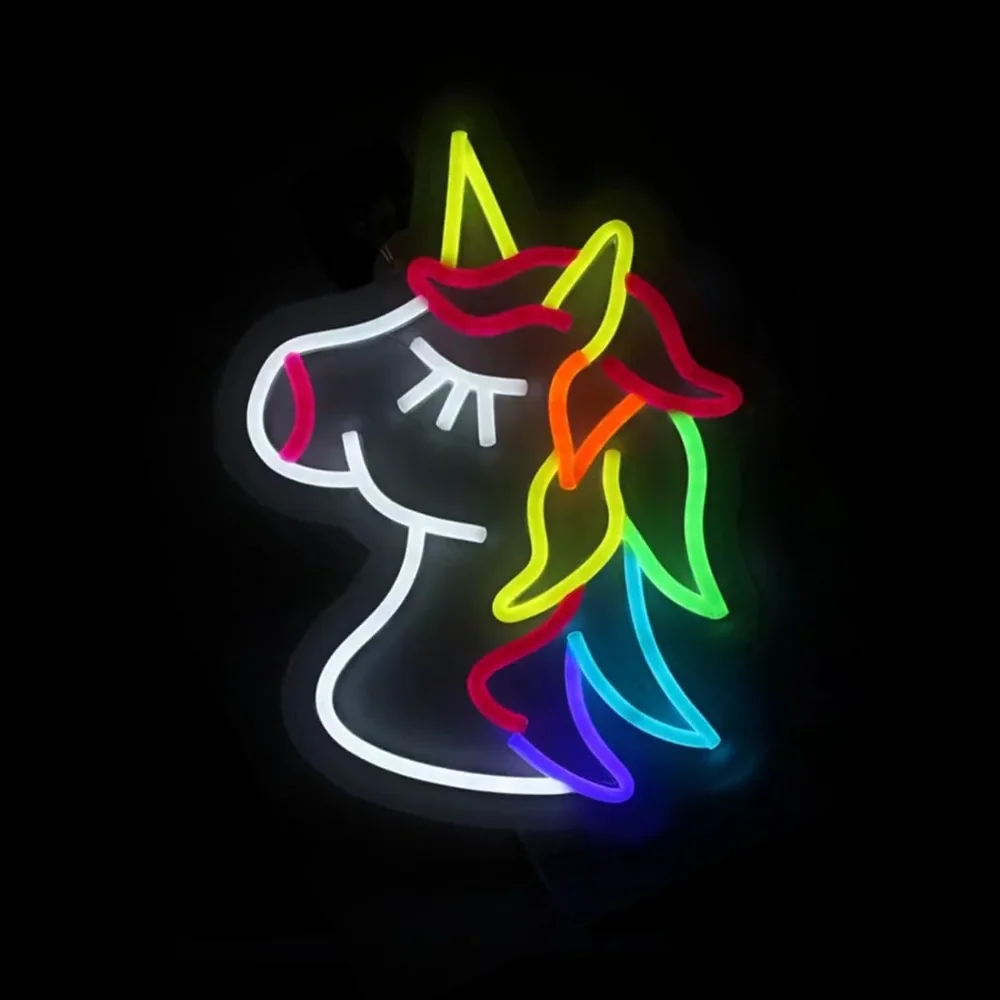 Unicorn Neon Sign-Blue/Yellow/Green/Pink/White/Orange Neon Sign