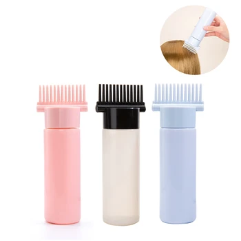 120ml tintura per capelli riutilizzabile bottiglia applicatore pettine Multicolor plastica dispenser salone olio colorazione dei capelli strumento per lo Styling dei parrucchieri 1