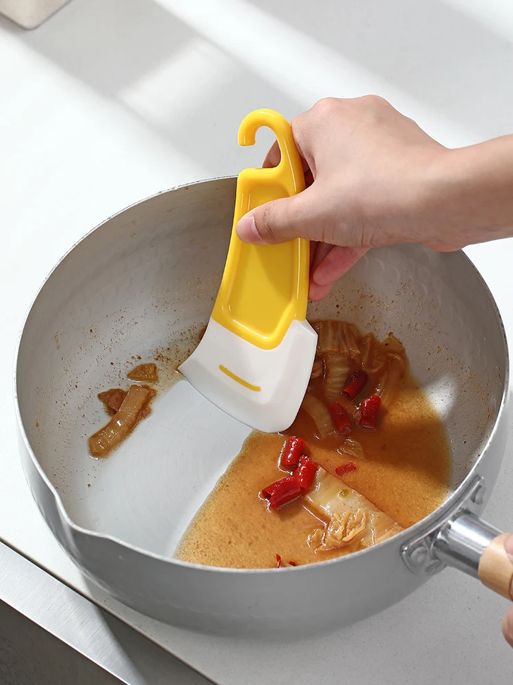 

Silicone Spatula Bottom Cleaning High Temperature Resistant Scraper Washing Pan and Dishes Non-stick Pan CleaningScraping Blades