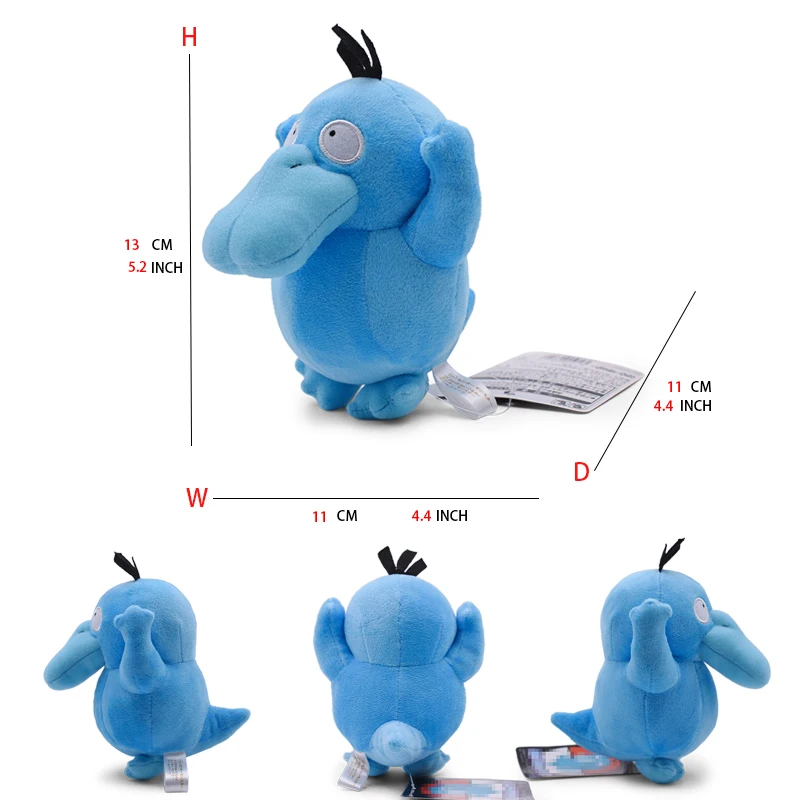 Gengar Shiny Psyduck Jigglypuff Plüschtier, Peluche Puppen Psyduck Gefüllte Figur für Kinder Geschenk Gefüllte Sammlungspuppe – Detail 1