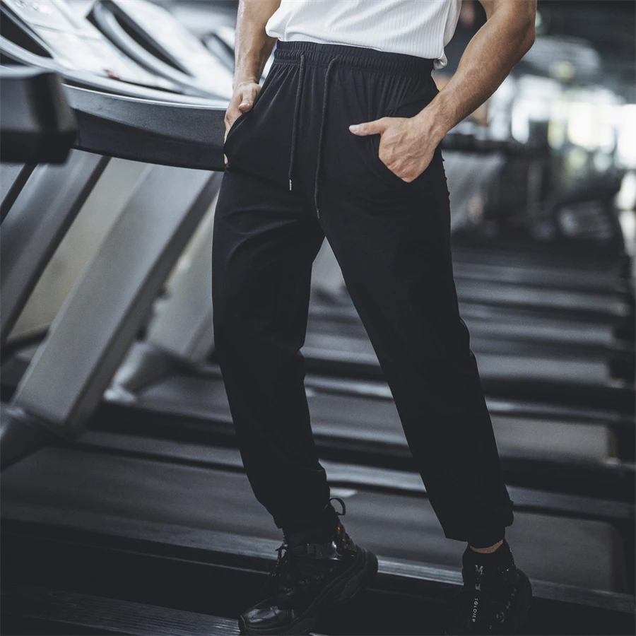 Jogger Sweatpants Men Cotton Casual Skinny Pants Bodybuilding Training Black Trousers Male Gym Fitness Sportswear Bottoms
