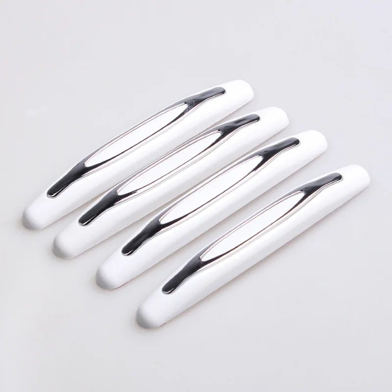 Car Door Scratch Protector Guard Strip Set - Rubber Bumper Stickers for Auto Door Edge Protection and Decoration (4 Pieces)
